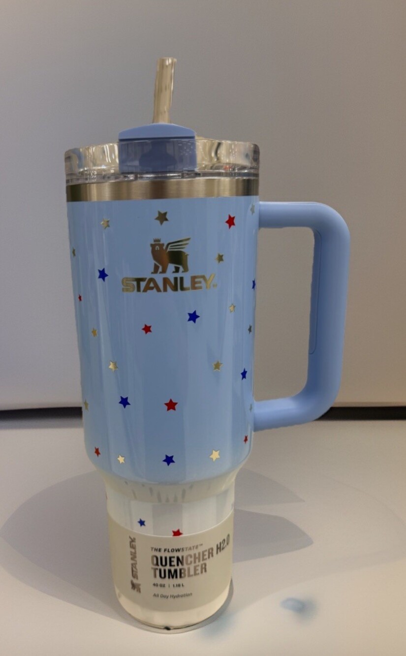 Stanley Fourth Of July 40 oz OMBRÉ STARRY SPARKLE Blue USA 2026 IN HAND 🇺🇸